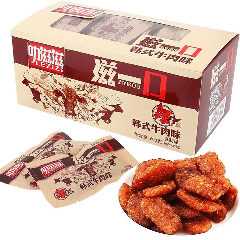叻滋滋滋一口豆制品韩式素牛肉辣素肉香菇肥牛怀旧辣条零食