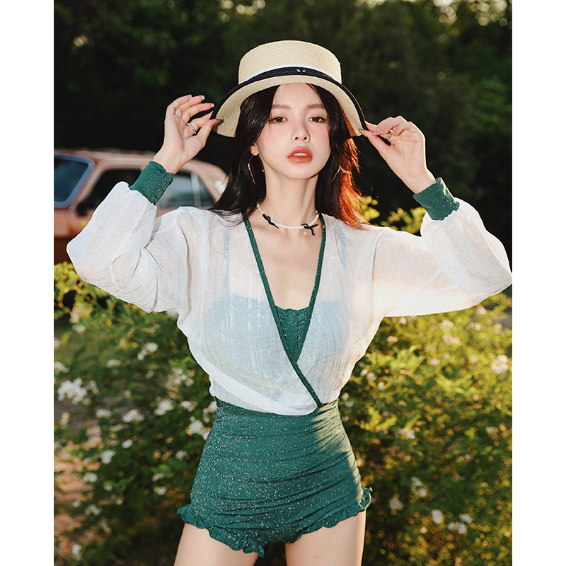 亦美珊133【人鱼公主】时尚洋气学生夏日女士连体度假沙滩泳装
