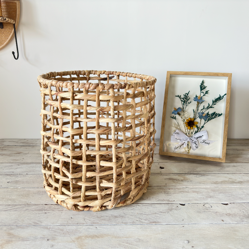 水葫芦草编织收纳筐家用客厅桌面家居篮子零食玩具杂物手工收纳篮