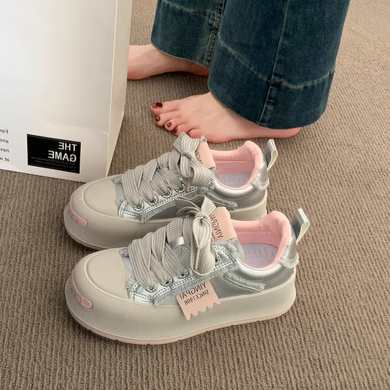 【新疆包邮】1093鞋子女德训小白鞋春夏季小众厚底鞋子百搭休闲板鞋