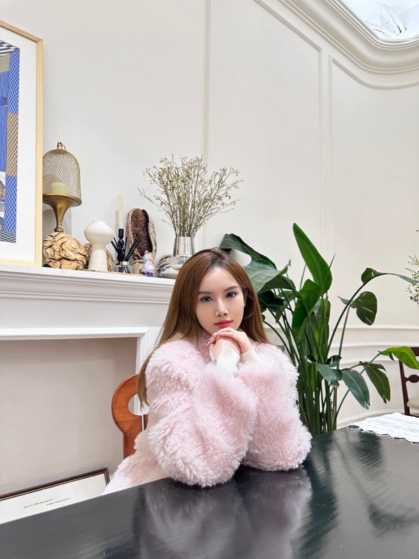 卷卷毛优雅风韩式外套