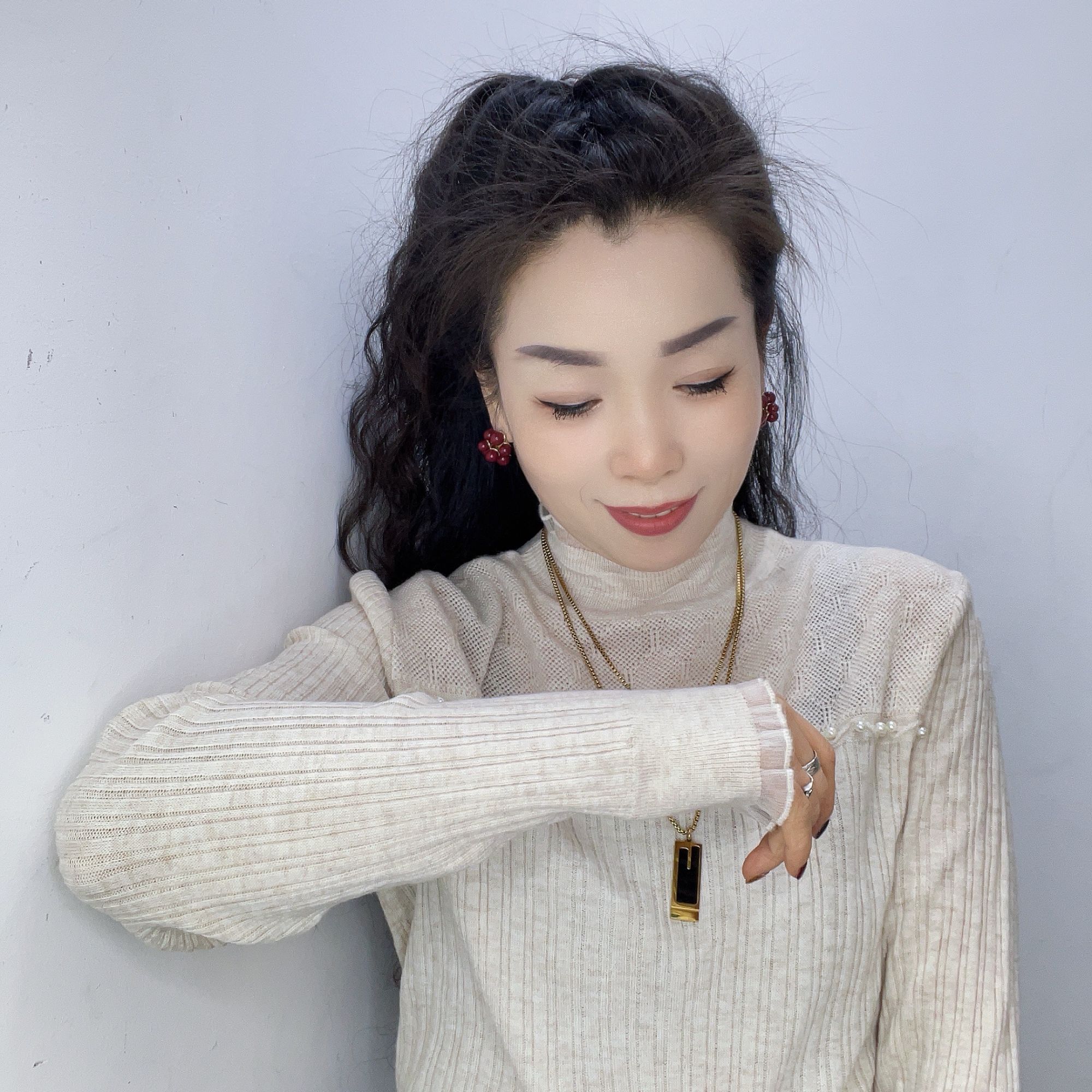 贝雪儿  新款时尚洋气百搭针织衫#11112