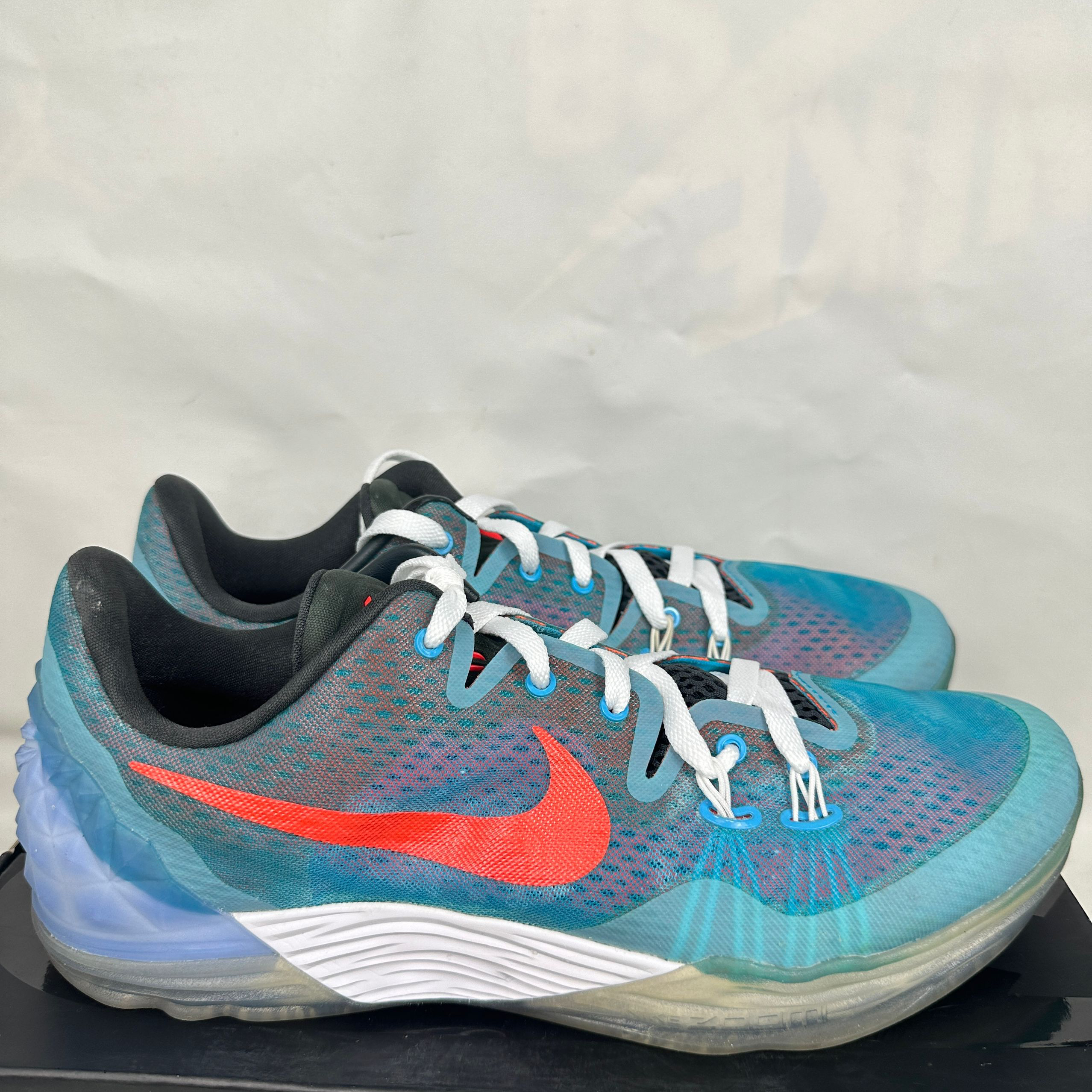 90新 NIKE/耐克 46码 科比 毒液5 篮球鞋 冰蓝 无盒