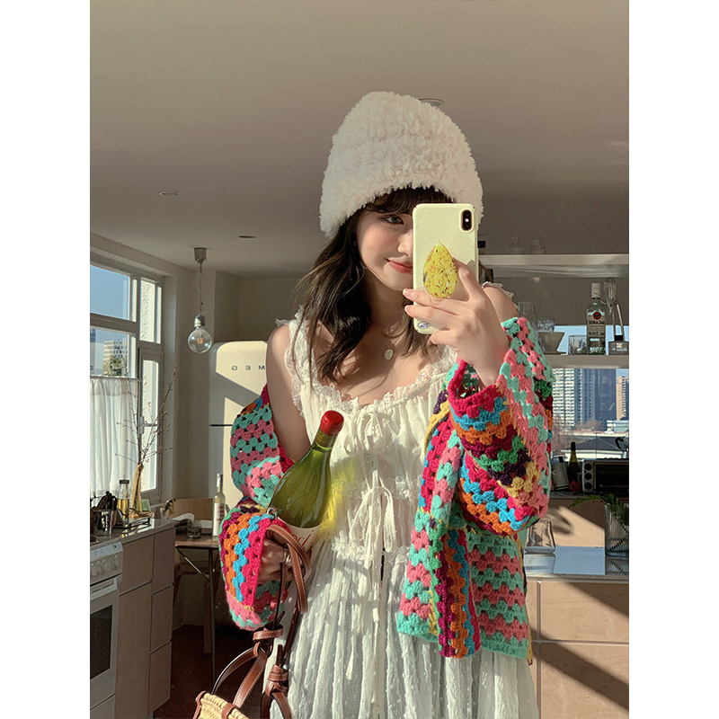 CHERI.Z彩色针织衫别致独特长袖针织衫设计感C24C05820F