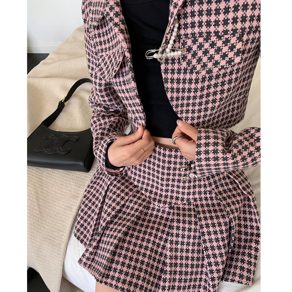 富家千金高级感短外套半身裙两件套小香风女春秋D23C09138F