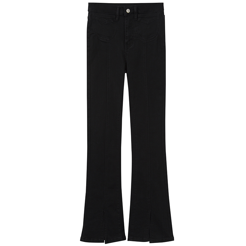 CHERI.Z微喇牛仔裤女高腰裤早春新款显瘦小个子修身喇叭裤