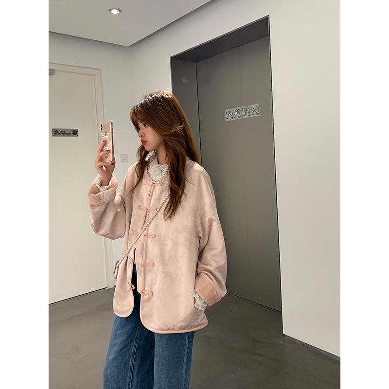 CHERI.Z垂丝海棠 新中式提花两面穿外套