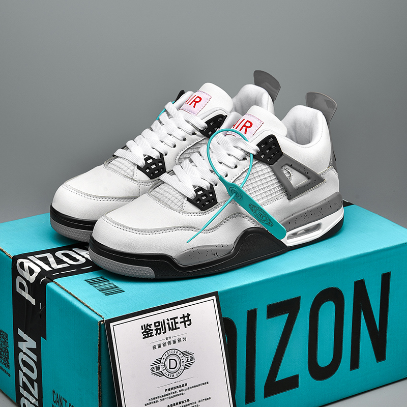 AJ4电母男鞋白水泥红外线大巴黎大学蓝篮球鞋女鞋学生运动休闲鞋