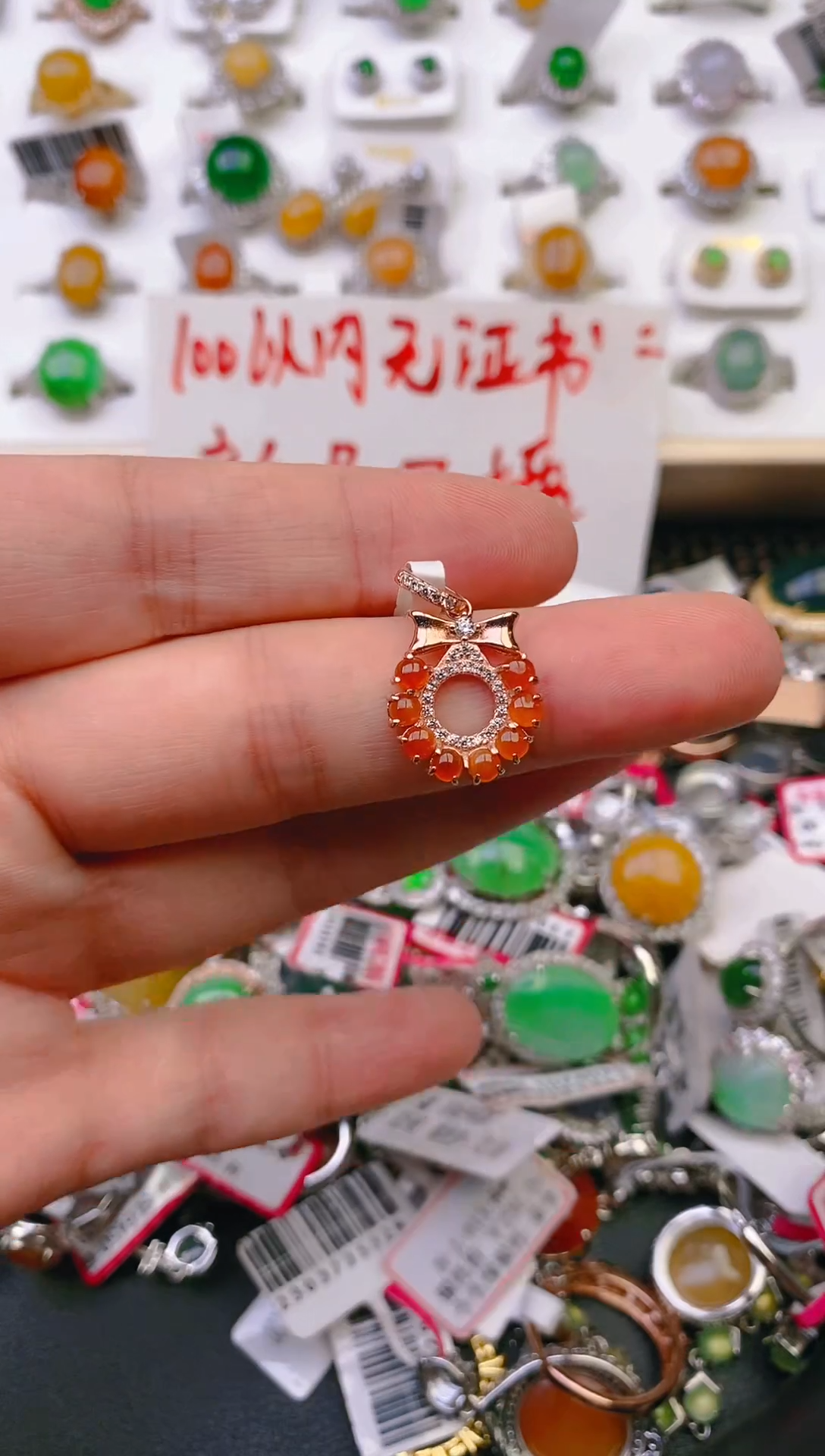 【闪购商品】翡翠戒指银S925镶嵌天然翡翠