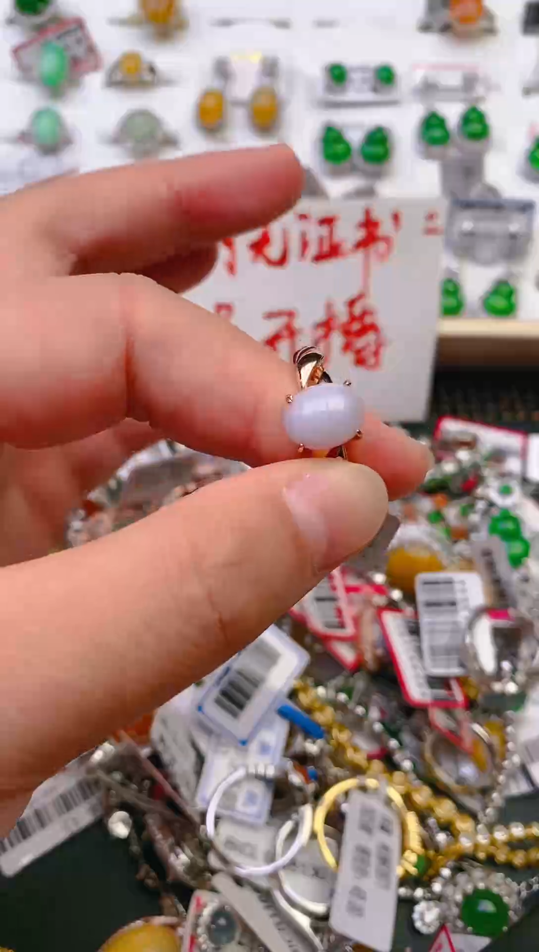 【闪购商品】翡翠戒指银S925镶嵌天然翡翠