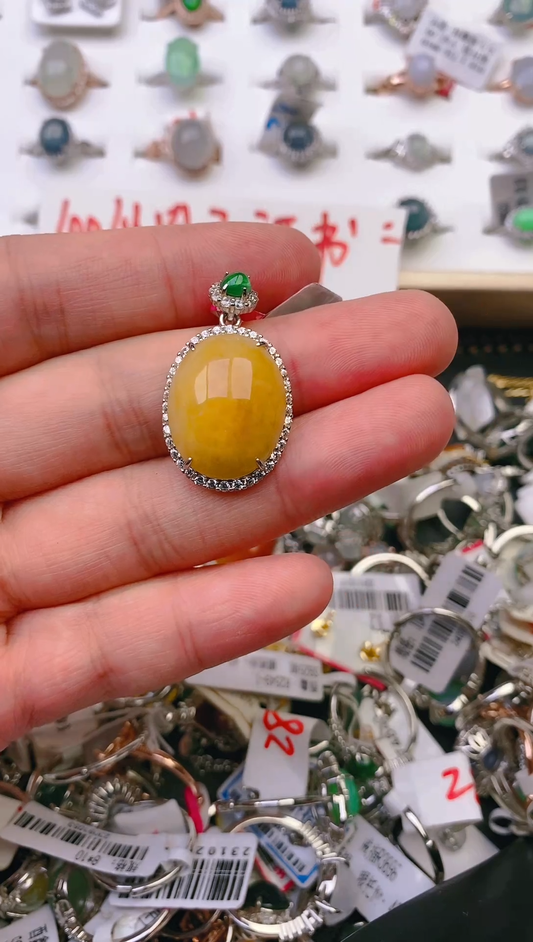 【闪购商品】翡翠戒指银S925镶嵌天然翡翠