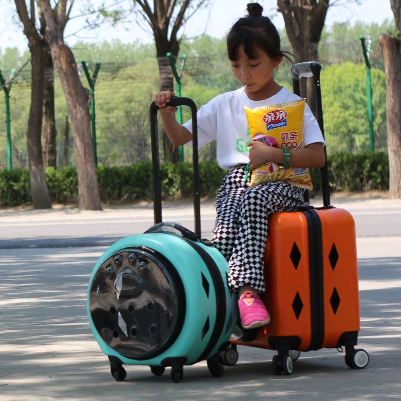 外出便携宠物拉杆箱猫包太空舱猫背包透明透气便携包拉杆猫包