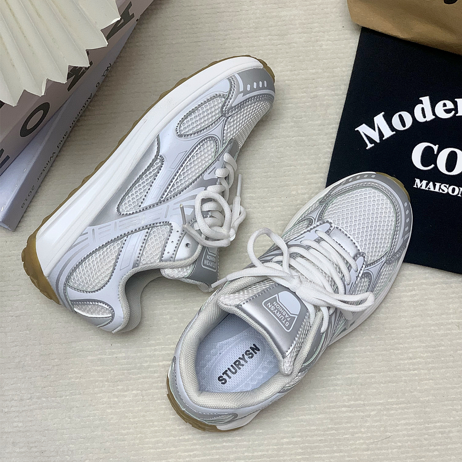 跑鞋网面透气老爹鞋女ins潮百搭运动休闲鞋子男2025秋季新款学生