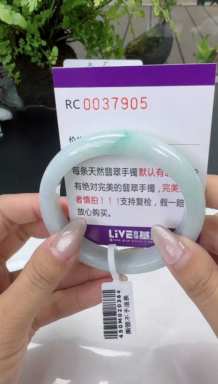 【闪购商品】翡翠手镯未镶嵌翡翠手镯圈口58.2