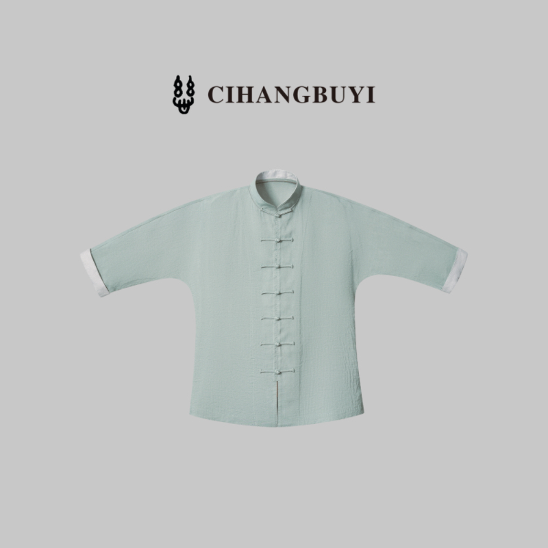 CIHANGBUYI/慈航布衣传统盘扣夏季七分袖中袖