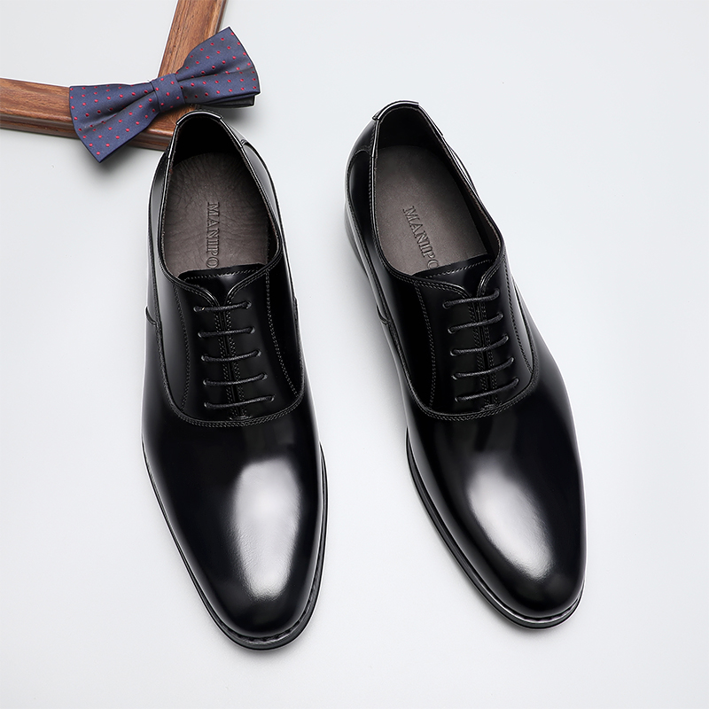 男士皮鞋结婚商务正装牛津鞋夏季真皮透气英伦青年新郎婚鞋男亮面