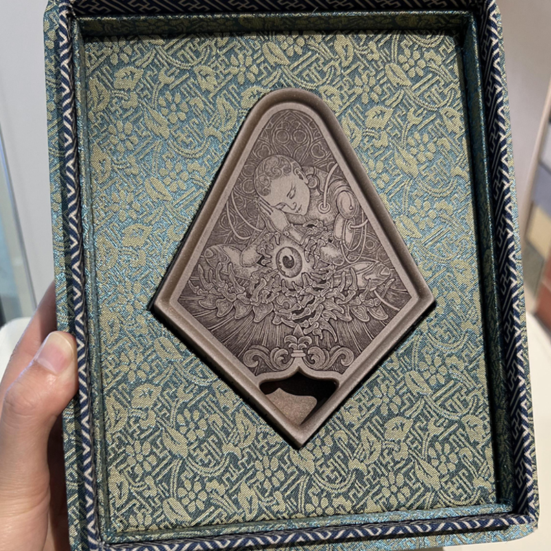 宜兴刘华归原盖置紫砂盖托Revert归原盖置新品御风堂紫砂盖置精品