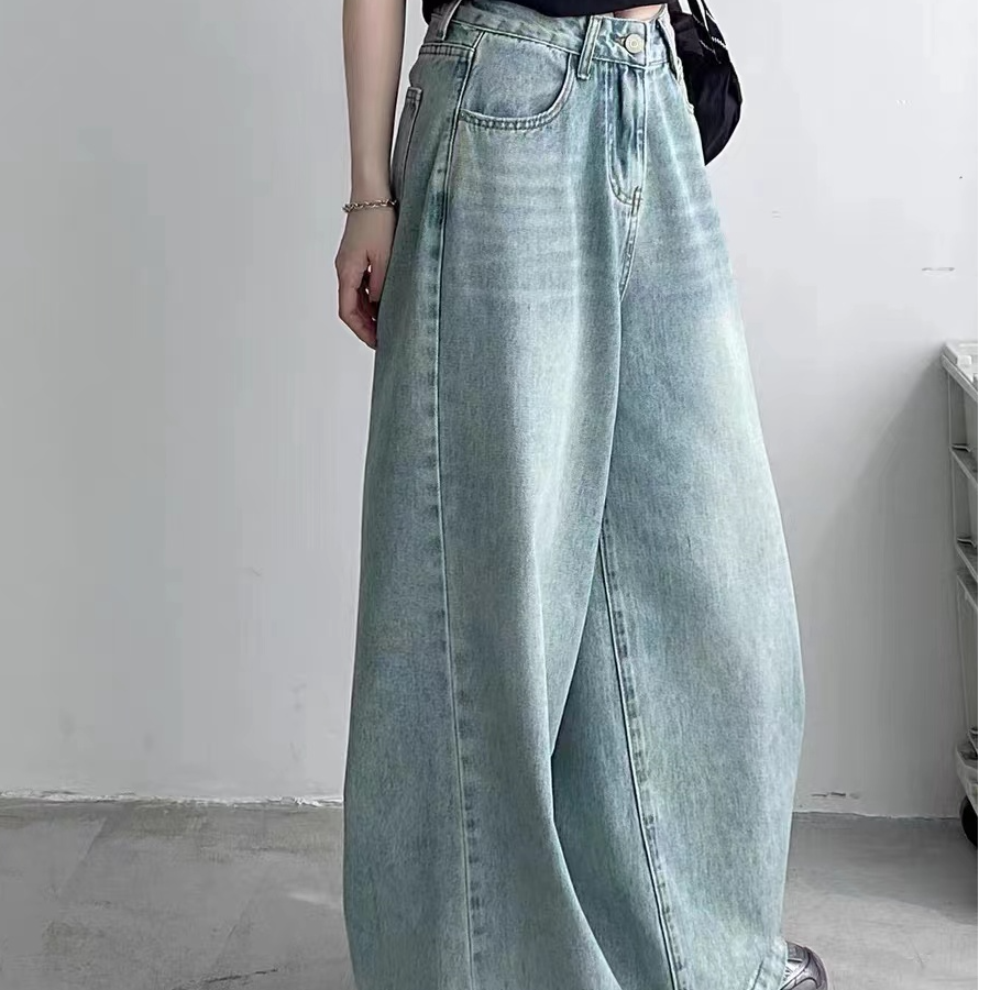【直播链接】时尚女装牛仔裤百搭高腰休闲复古宽松水洗显瘦韩版
