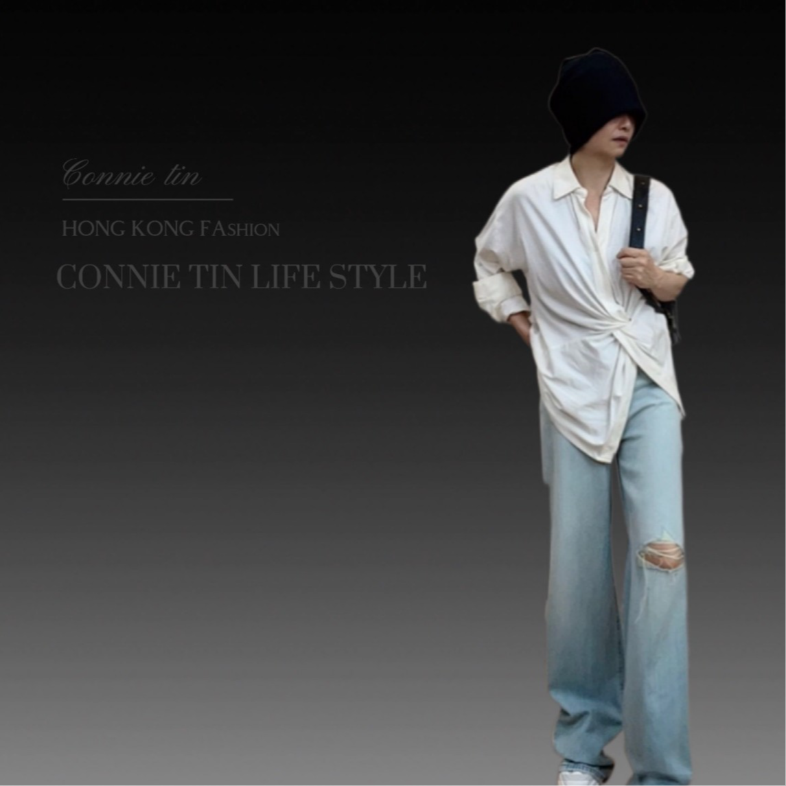 CONNIE TIN  不规则绞结衬衣