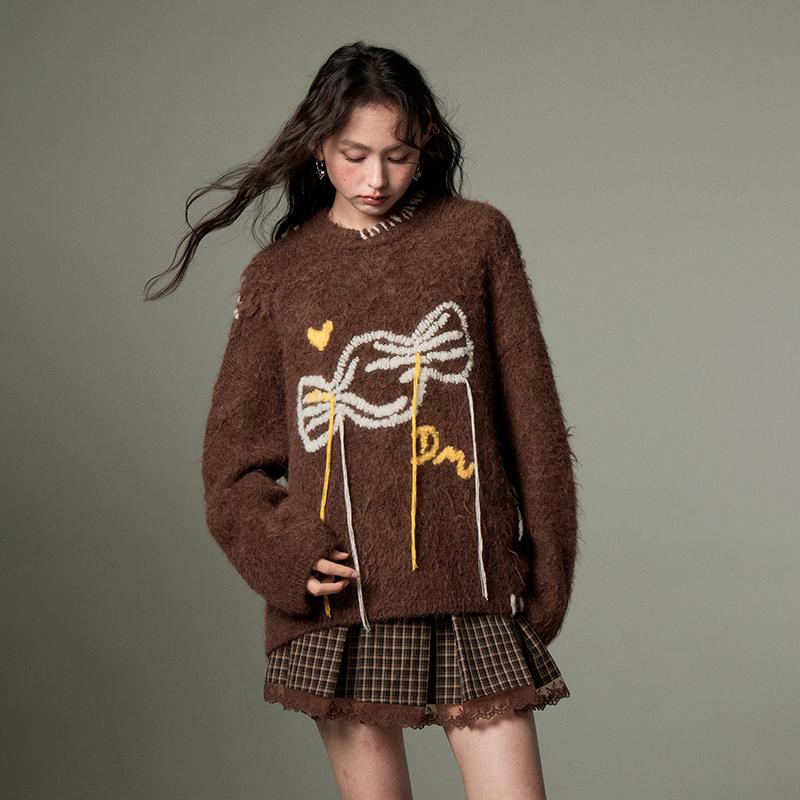 DIDDI MODA 糖果刺绣毛衣 k238