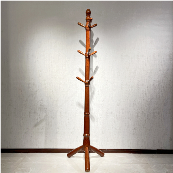 白蜡木衣帽架挂衣架立式家用办公室创意中式简易北欧衣架子衣服架