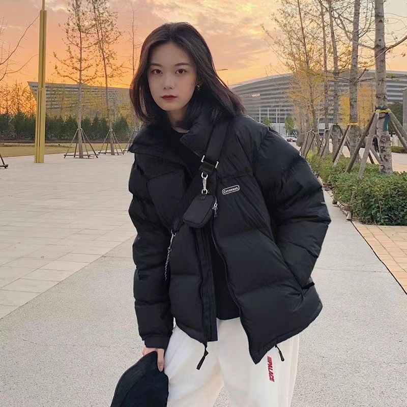 AERL艾莱依羽服绒2024新款冬季黑色女短款白鸭绒ins小个子百搭外