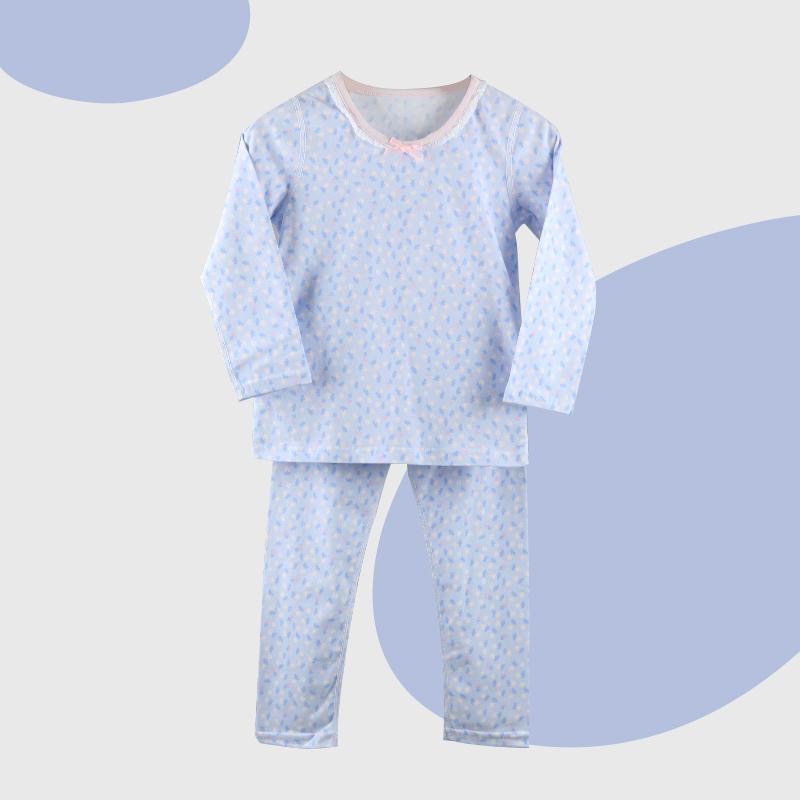 海小丫儿童 女孩莱卡100-150 小碎花套装 A223108G