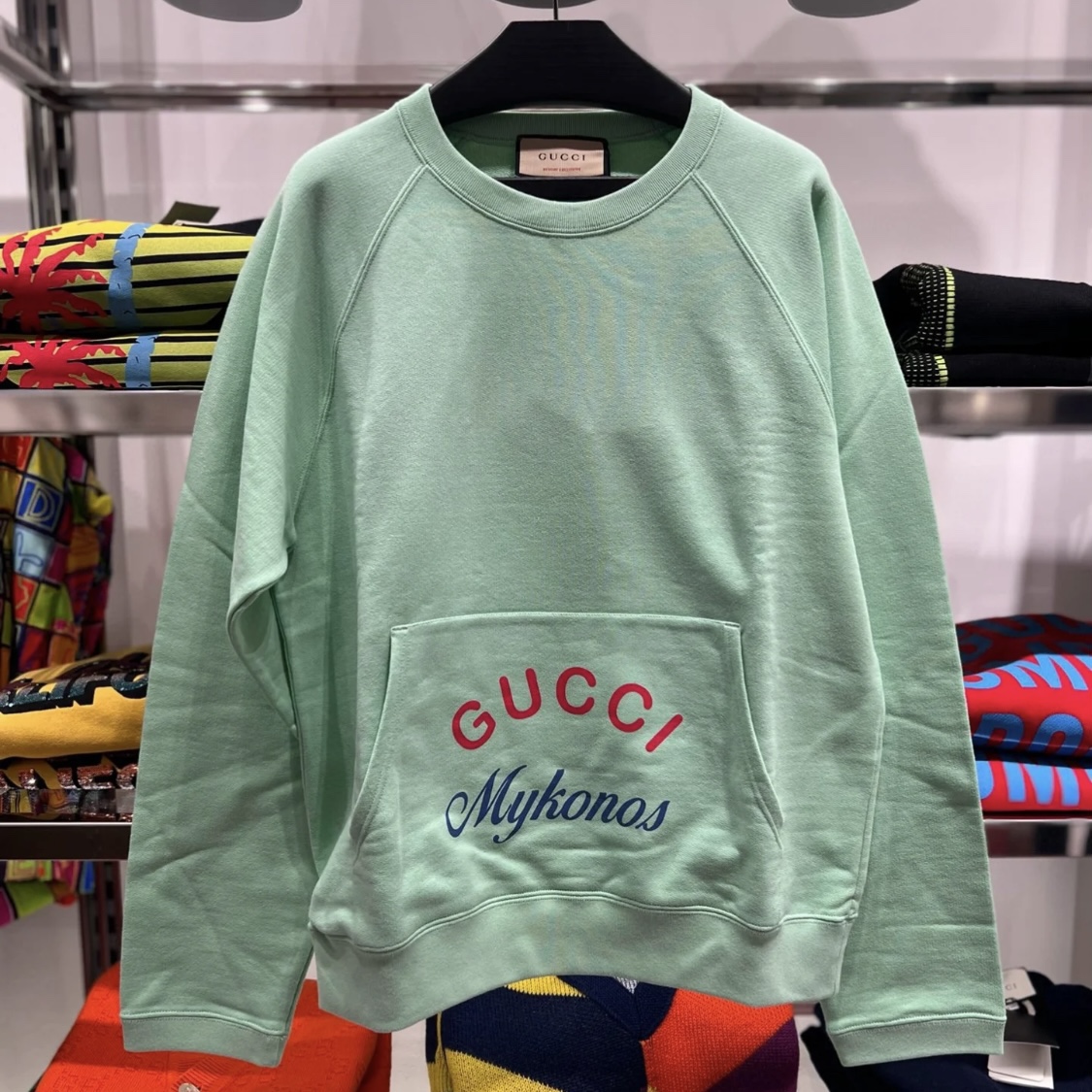 全新未使用 GUCCI/古驰 古驰Gucci大口袋字母圆领卫衣