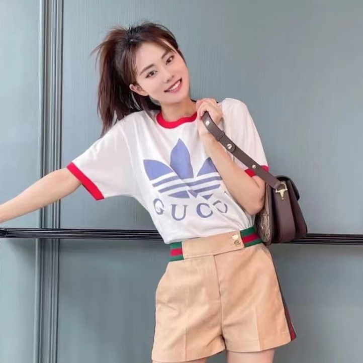 未使用 GUCCI/古驰  古驰印花圆领联名短袖T恤