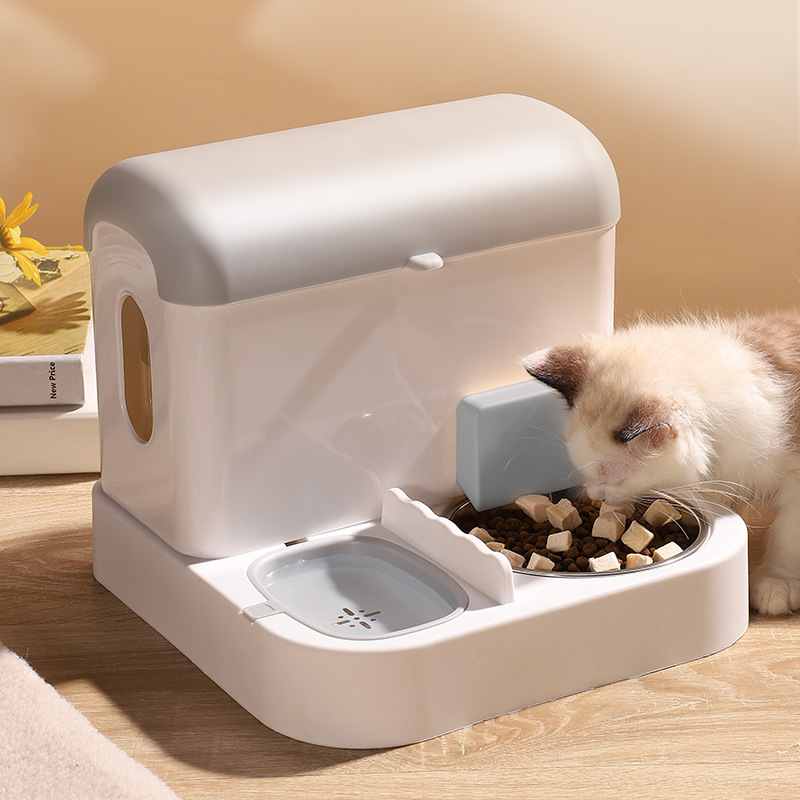 【小扬哥甄选】2023新款猫碗狗碗猫食盆自动饮水饭盆一体大型家用