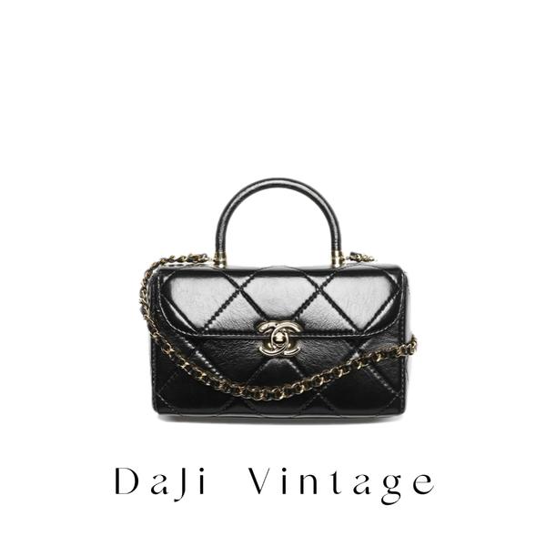 大吉中古/Chanel香奈儿23k黑金医生包斜挎包