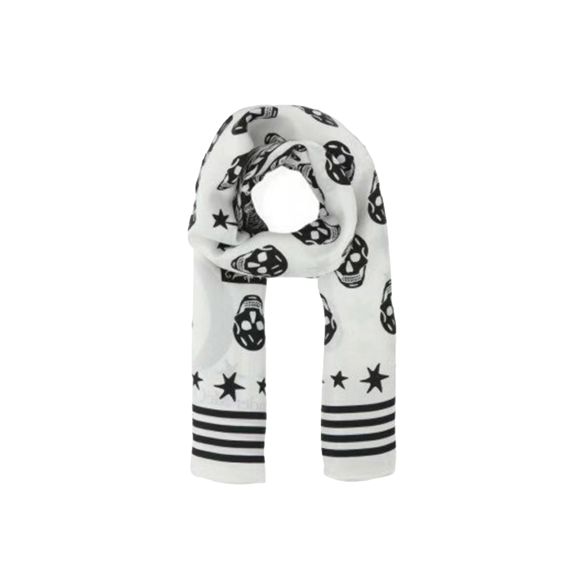 全新未使用 Alexander McQueen/亚历山大·麦昆 印花围脖真丝丝巾