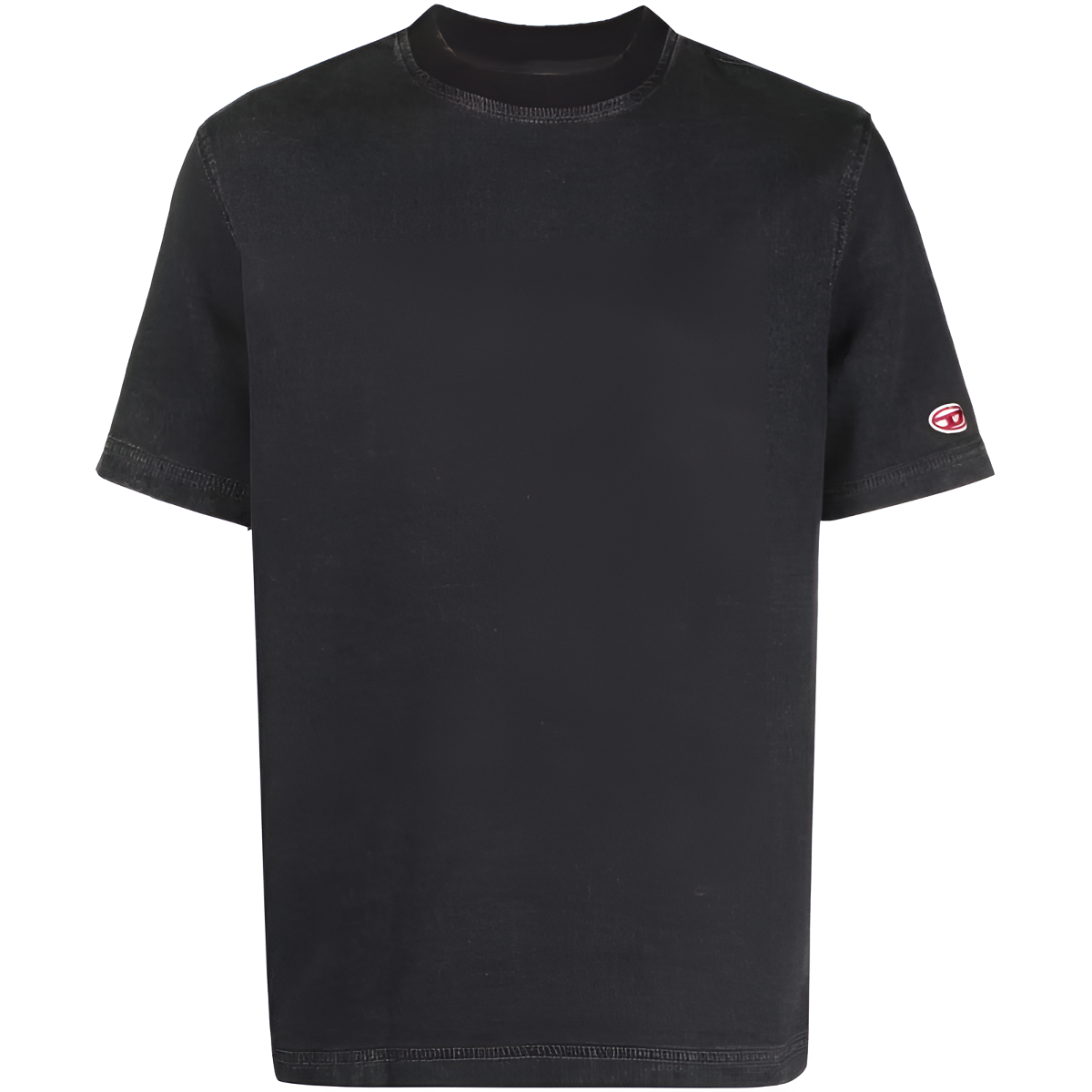 全新未使用  DIESELSS22纯色圆领合身直筒时尚短袖T恤男款 黑色