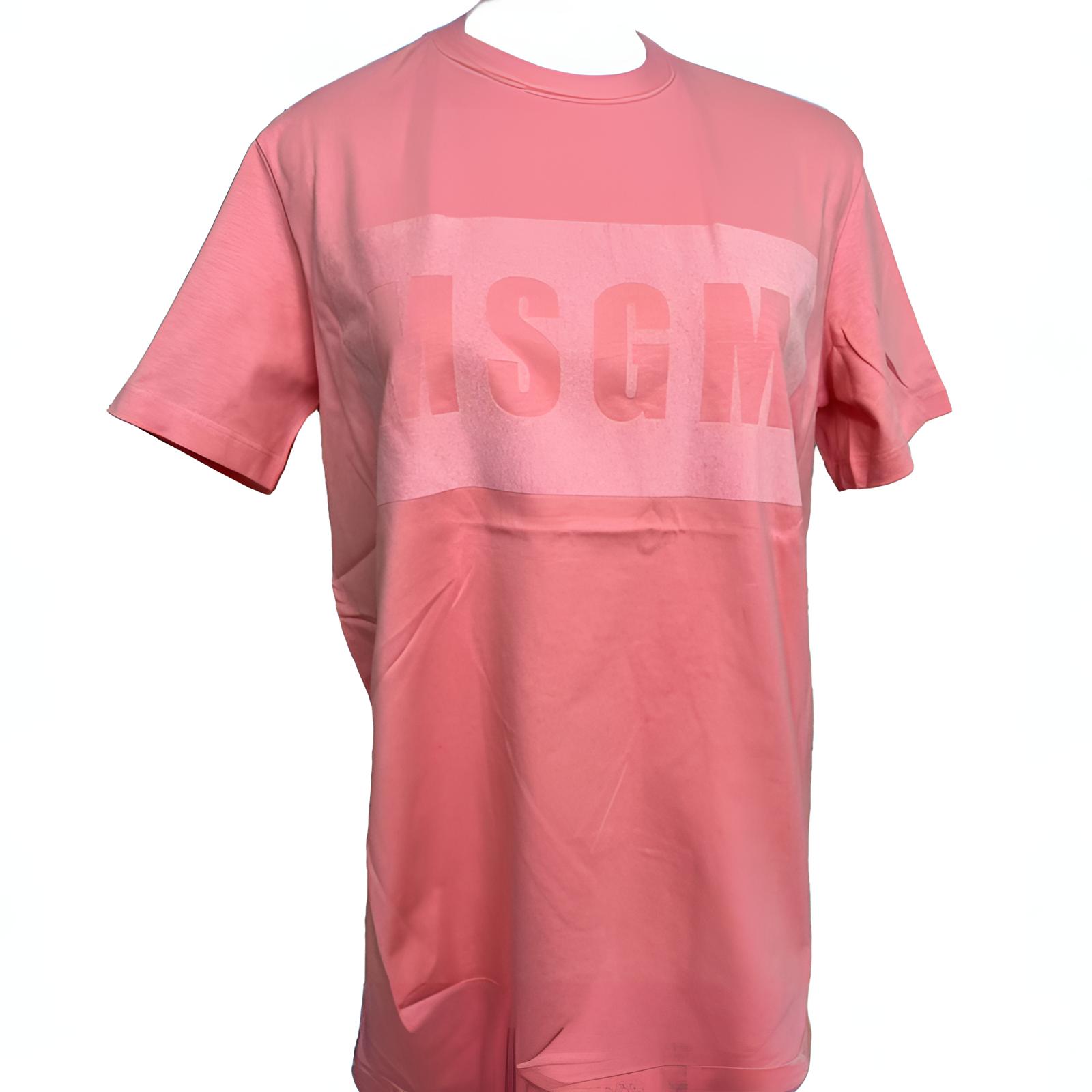 全新未使用 MSGM 女款圆领T恤时尚休闲百搭半袖红色服装轻奢羽绒