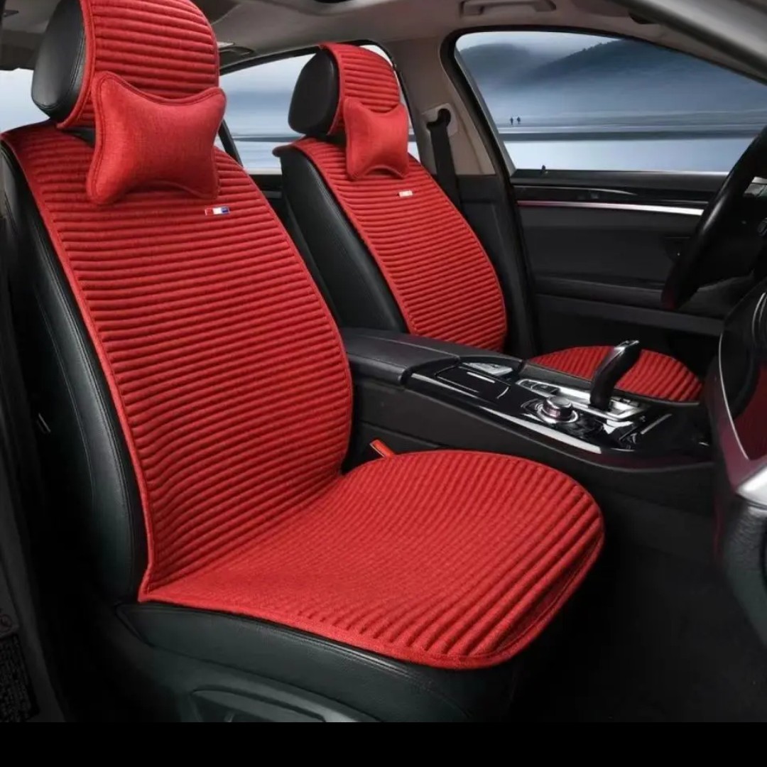 高端亚麻半包四季通用养生汽车坐垫