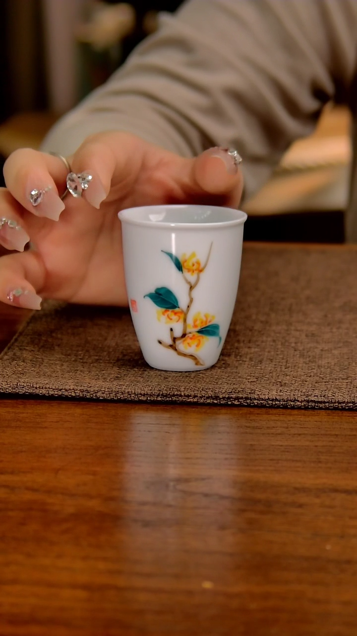 【闪购商品】杯手工手绘桂花闻香杯