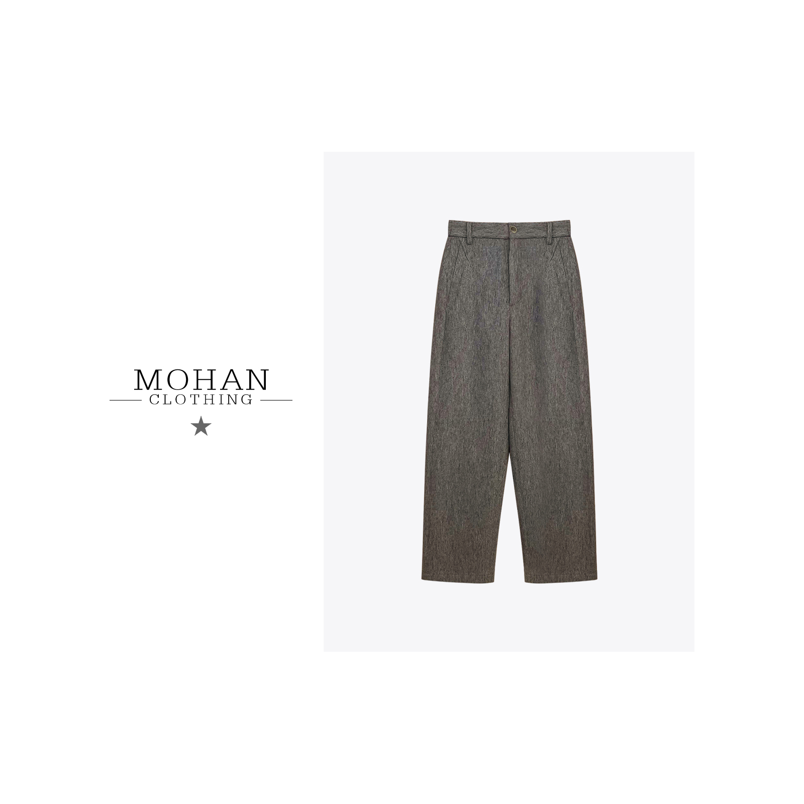 CLOTHING/墨含高奢时尚潮流舒适修身显瘦百搭加厚羊毛休闲裤AMF52