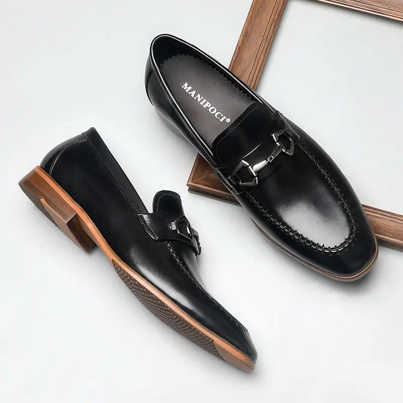 清仓男士马衔扣乐福鞋男春秋透气英伦真皮休闲皮鞋潮一脚蹬懒人鞋