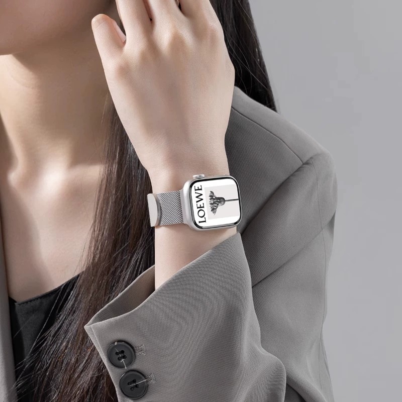 适用iwatch11苹果S10手表表带applewatchS9米兰尼斯8/7金属SE表带