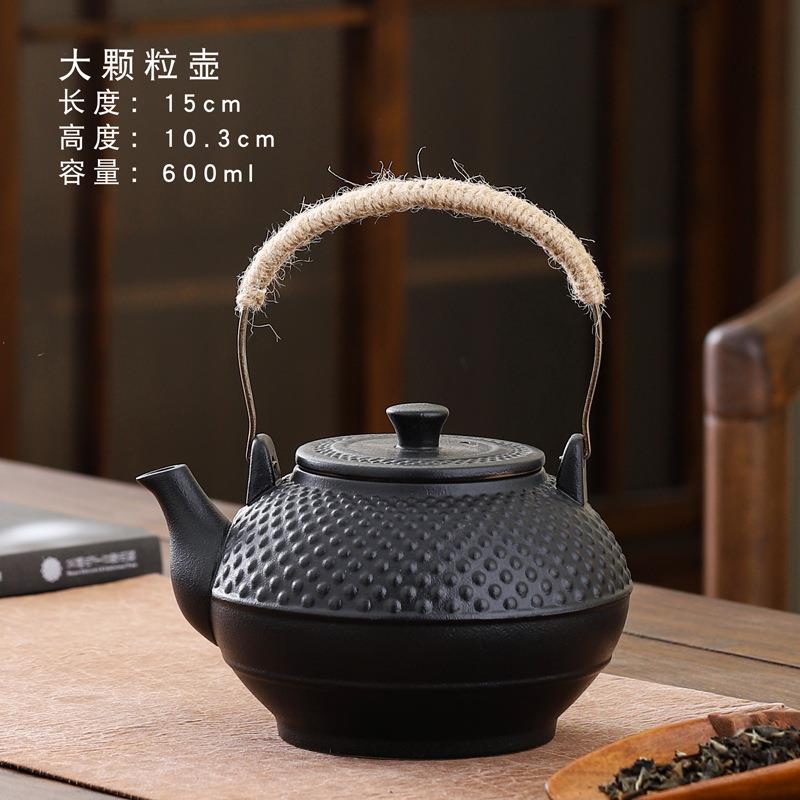 冬天围炉煮茶壶大提梁壶南瓜壶煮茶中式复古温茶壶户外露营泡茶壶