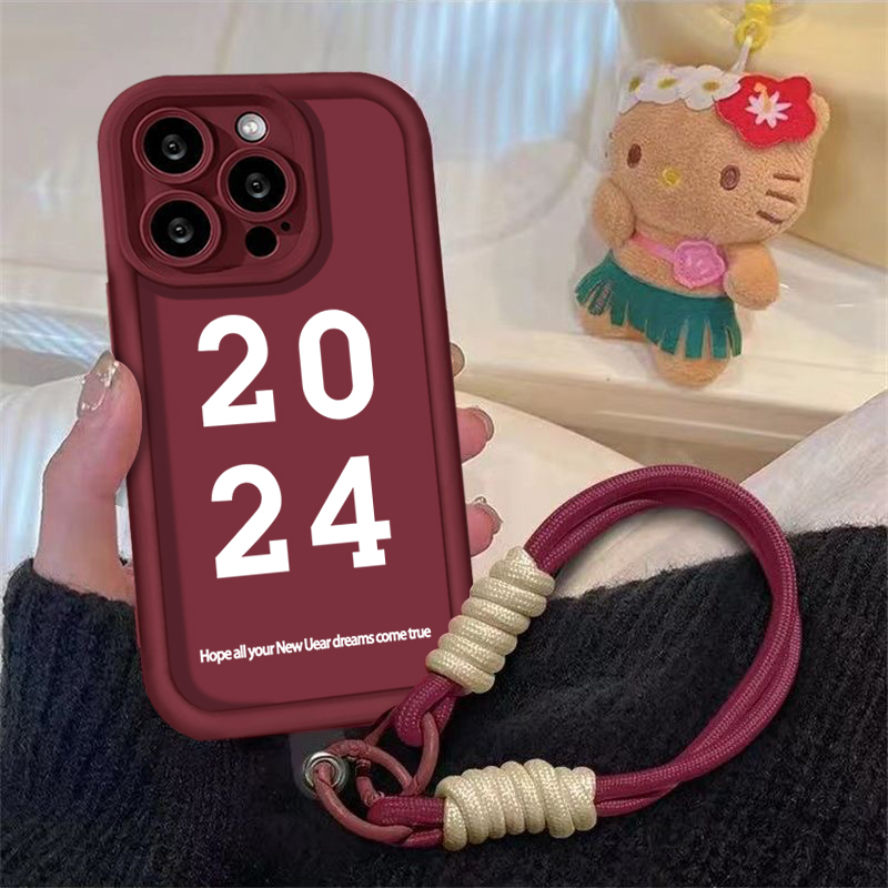 新年2024适用华为oppo荣耀vivo苹果13手机壳14创意15简约11个性潮