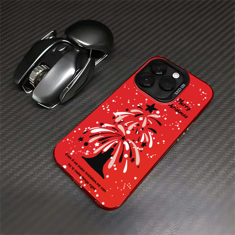 黑白圣诞树适用iPhone15苹果14手机壳12promax创意13小众11中国风