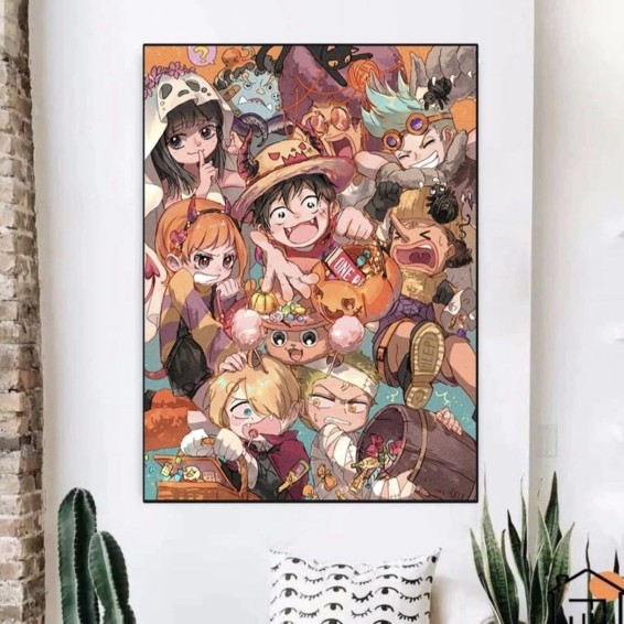 海贼王家族十字绣满绣37色2025新款线绣客厅卧室玄关卡通动漫手工