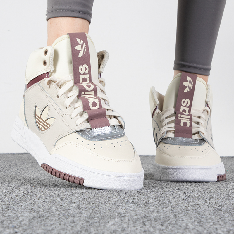 adidas阿迪达斯三叶草板鞋女款高帮DROP STEP运动休闲鞋子GW1760