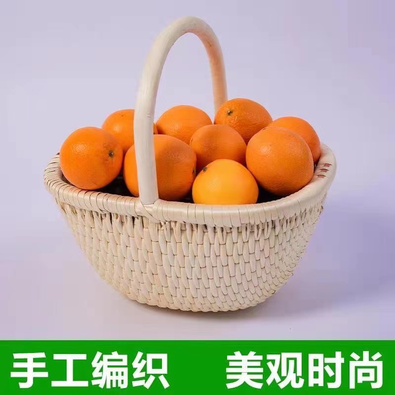 手工提手柳编篮子