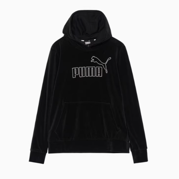 PUMA/彪马【大仓】女子连帽套头衫长袖丝绒卫衣 672304-01-45