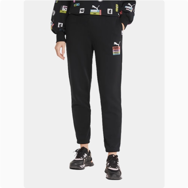 PUMA/彪马束脚女子运动健身休闲针织休闲长裤 535314-01