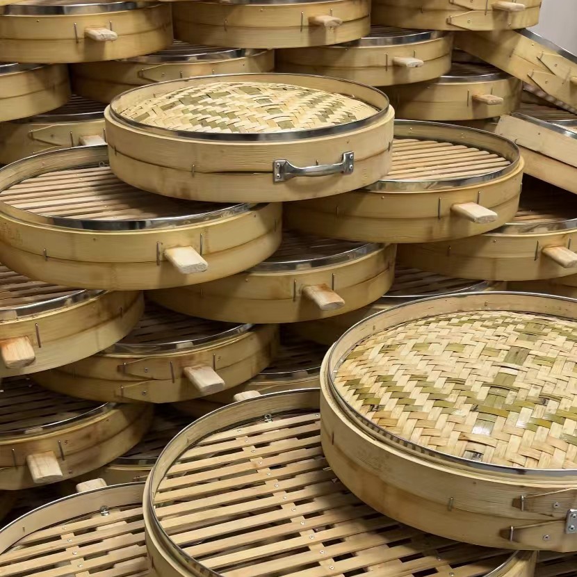 碳化蒸笼商用大号纯手工竹制笼屉早餐包子馒头面点之乡专用无菌笼
