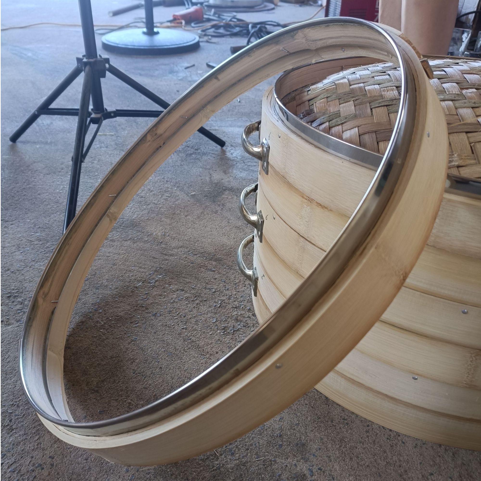 商用竹制蒸笼增高圈和底座加厚