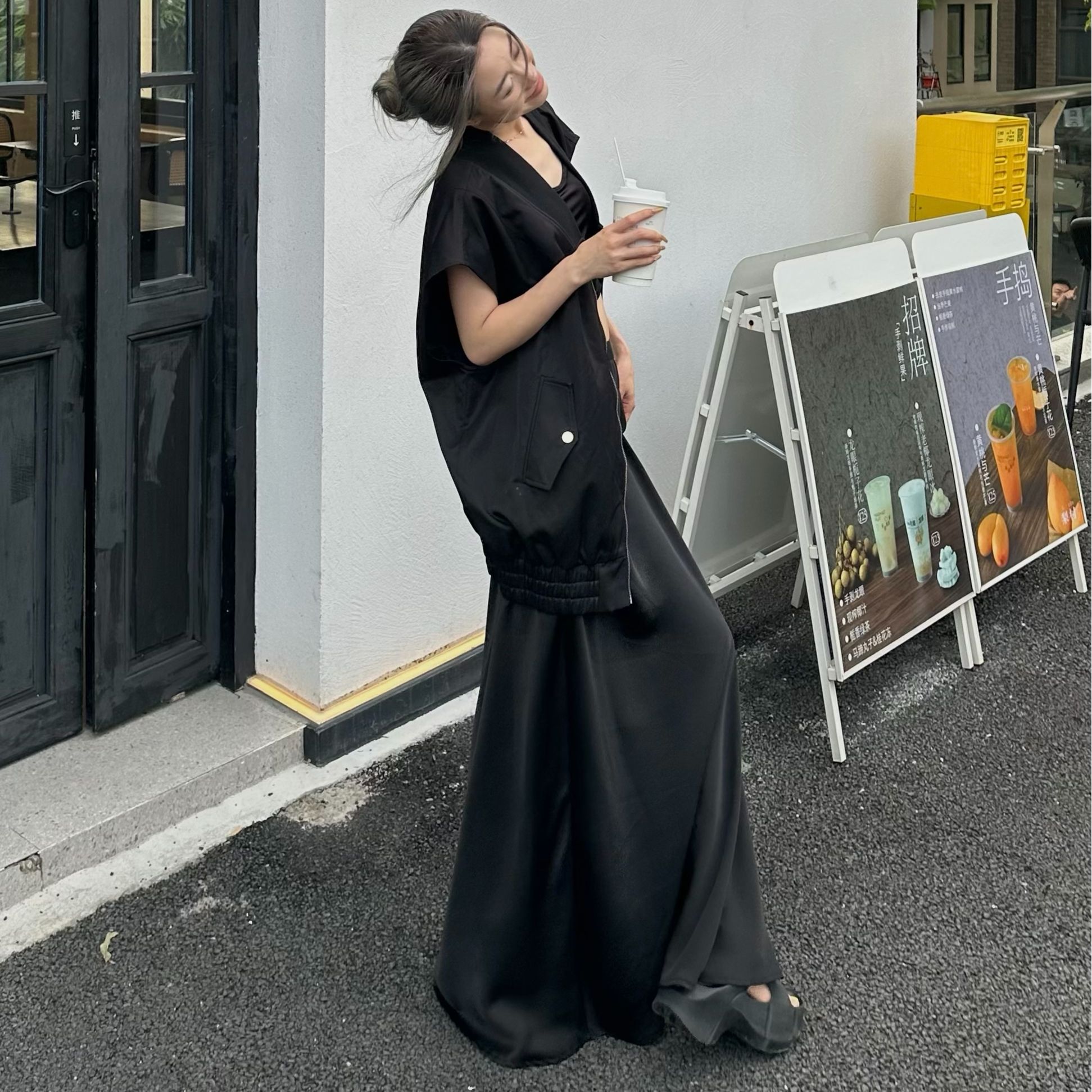 垂感气质半身裙显瘦半身裙时尚夏季宽松波点A字大摆女装半身裙29